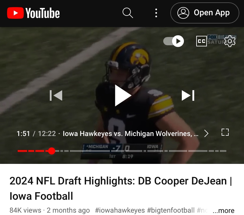 I was 1:51 into a DeJean highlight mix when we took a WR 😂😂