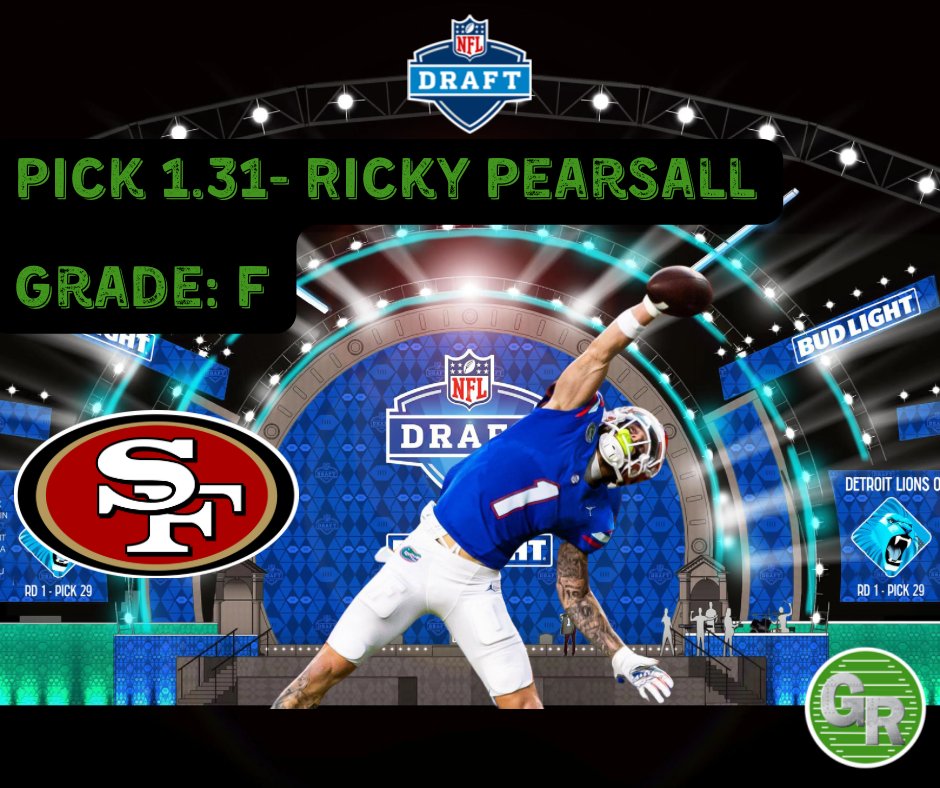 Pick 31- Ricky Pearsall to the San Francisco 49ers
Grade: F
#NFLDraft #NFLDraft2024 #RickyPearsall #Florida #SanFrancisco49ers