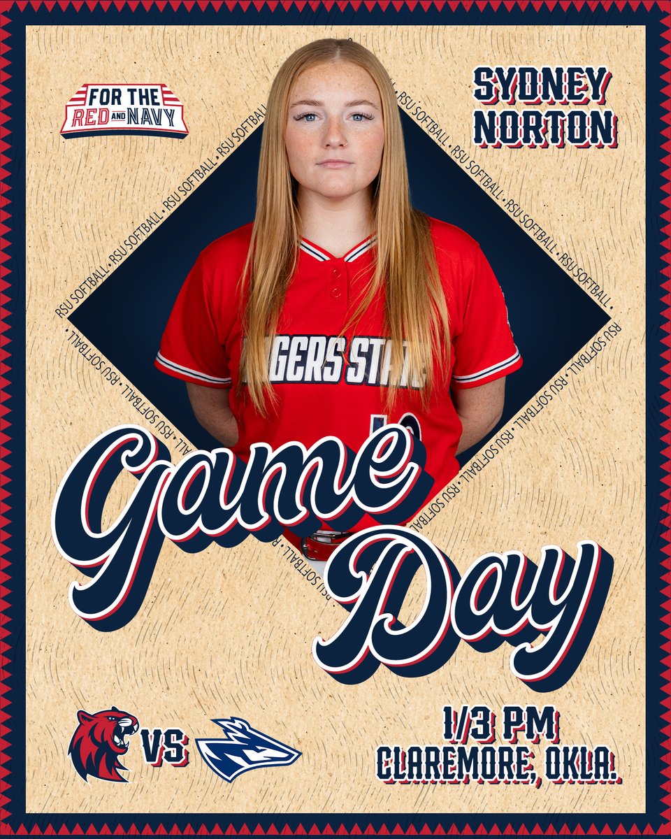 It's Gameday!! 🥎 Softball 🆚 Nebraska Kearney 🕐 1/3 p.m. 🏟️ Diamond Sports Complex 📍 Claremore, Okla. 📺 themiaanetwork.com/rogersstate/ 📊 rsuhillcats.com/sidearmstats/s… #ForTheRedAndNavy