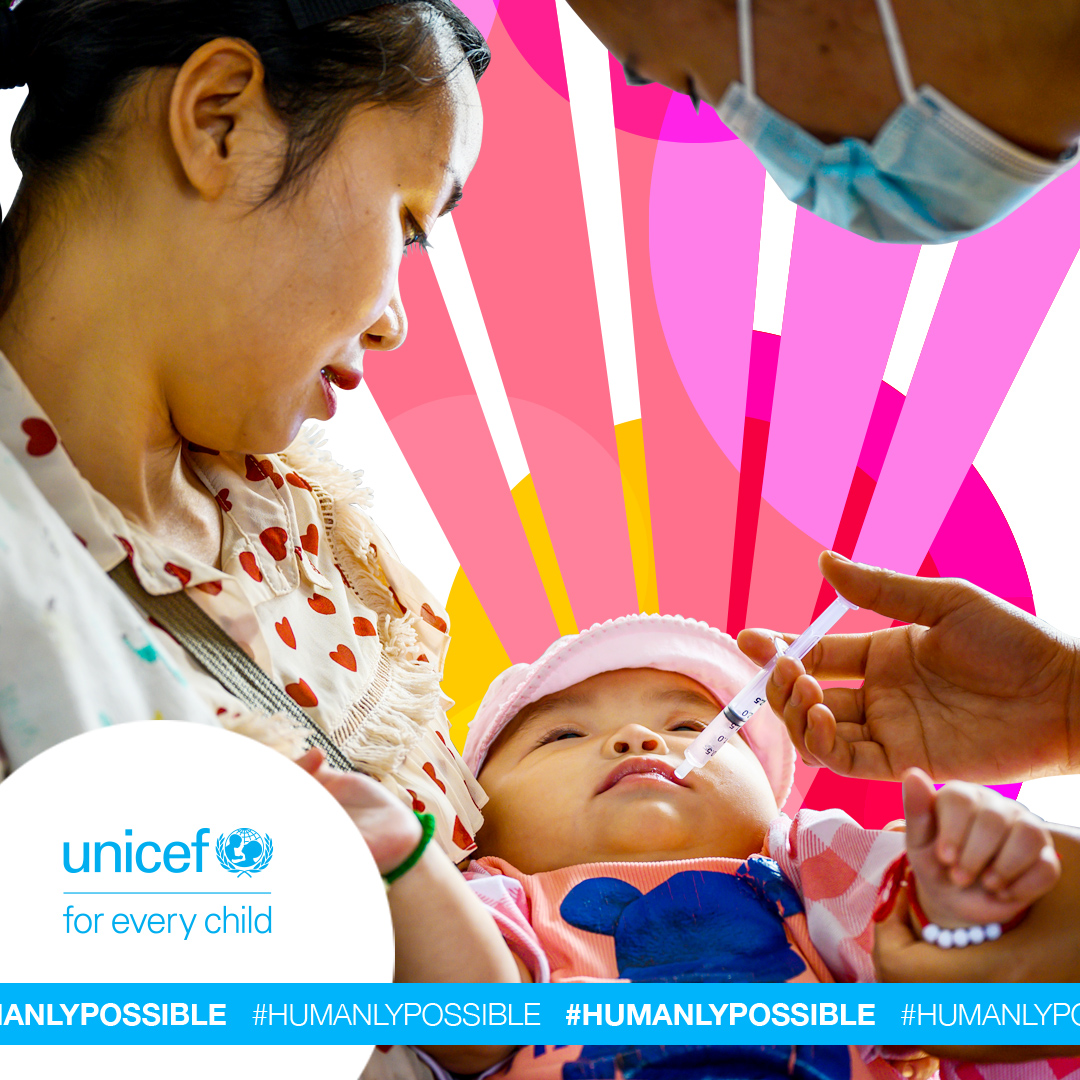 🧒🏻No child should suffer from diseases we can prevent with vaccines. Let's make sure every child in #Myanmar receives the protection they deserve through timely vaccination. 💉⏱ World Immunization Week 24-30 April #WorldImmunizationWeek #HumanlyPossible #ForEveryChild