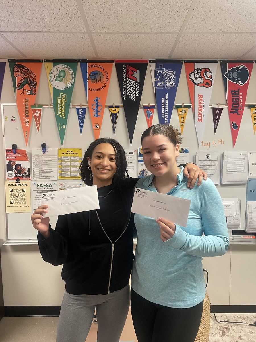 Congratulations to my dual credit sweethearts Belle and Darianny on winning the Frazier Elementary Scholarship!