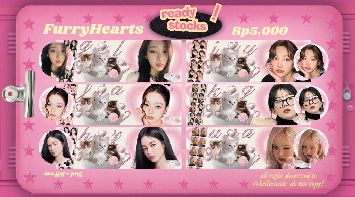 bellestatic's tweet photo. repost are very appreciated! 🌷

hello! 🦭🎀 @bellestatic bawa layout ready stock gg actress start dari Rp4.5OO get ava jpg + png! free retext untuk clipped doll! yukk jajan! 💌

t. #zonauang #zonajajan #zonaba leot https://t.co/qqceA6dCBj