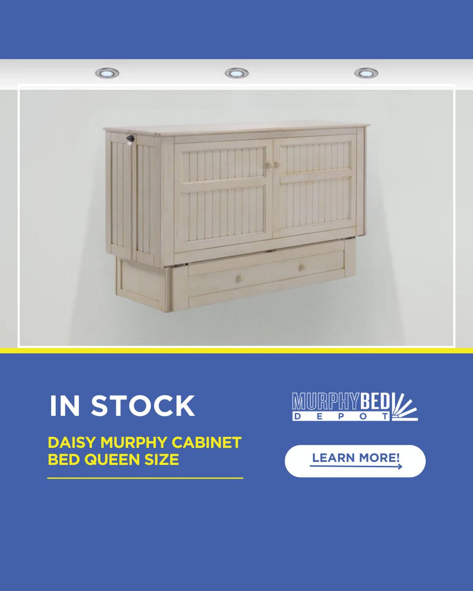 MurphyBedDepot's tweet image. From Chic Cabinet to Cozy Haven: The Daisy Murphy Bed Does it All! 🪄  Available in both Buttercream and White finishes to complement your decor. ✨  Click the link in bio to learn more!  #murphybed #guestbed  #interiordesign