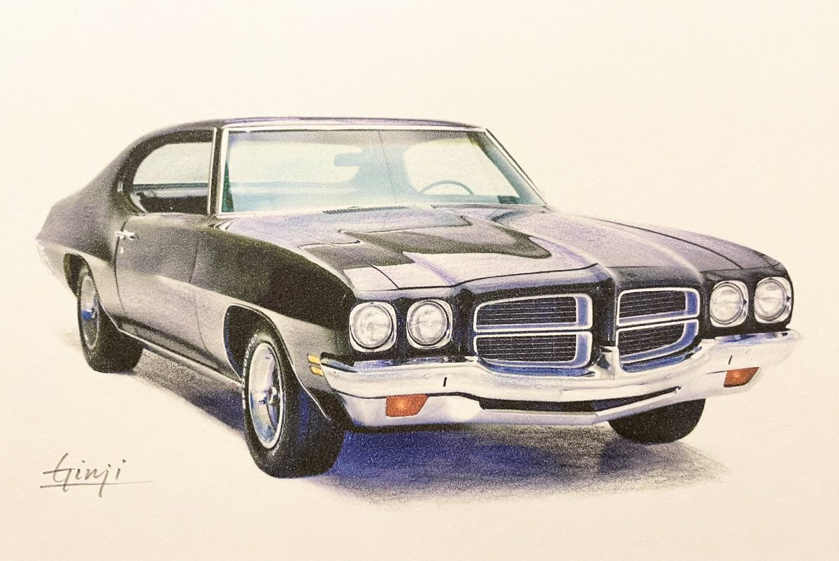 1972 ポンティアック・ルマン
#アメ車 #水彩色鉛筆画
Pontiac LeMans
#watercolor #colorpencil #drawing