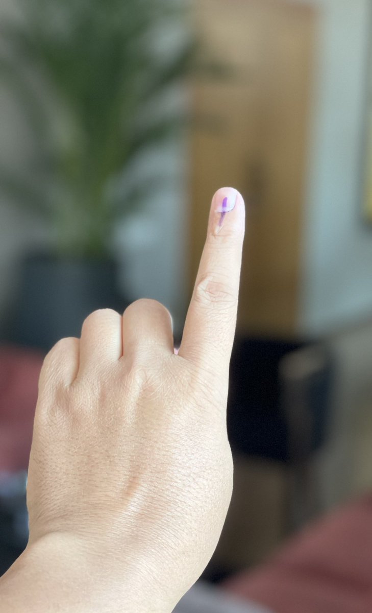 ನಾನು ಹಕ್ಕು ಚಲಾಯಿಸಿದೆ.ನೀವು? #Election2024 #VoteForINDIA