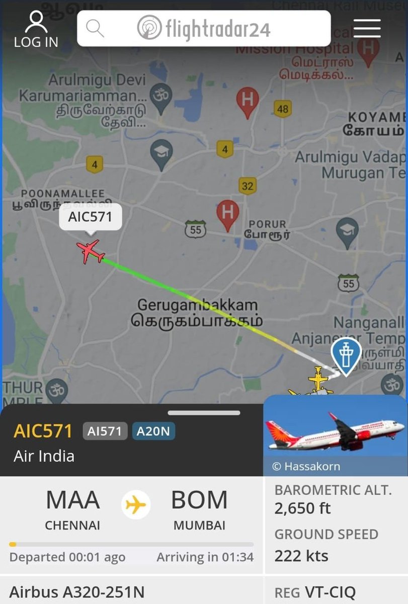 AIC 571 take off from Secondary Runway Chennai to Mumbai Thanks to @JM_Scindia @AAI_Official @aaichnairport Secondary Runway operations, hope Chennai Airport scales to 800 flights per day. Request to provide more Aero Bridges immediately and utilisation of T4 to other operators