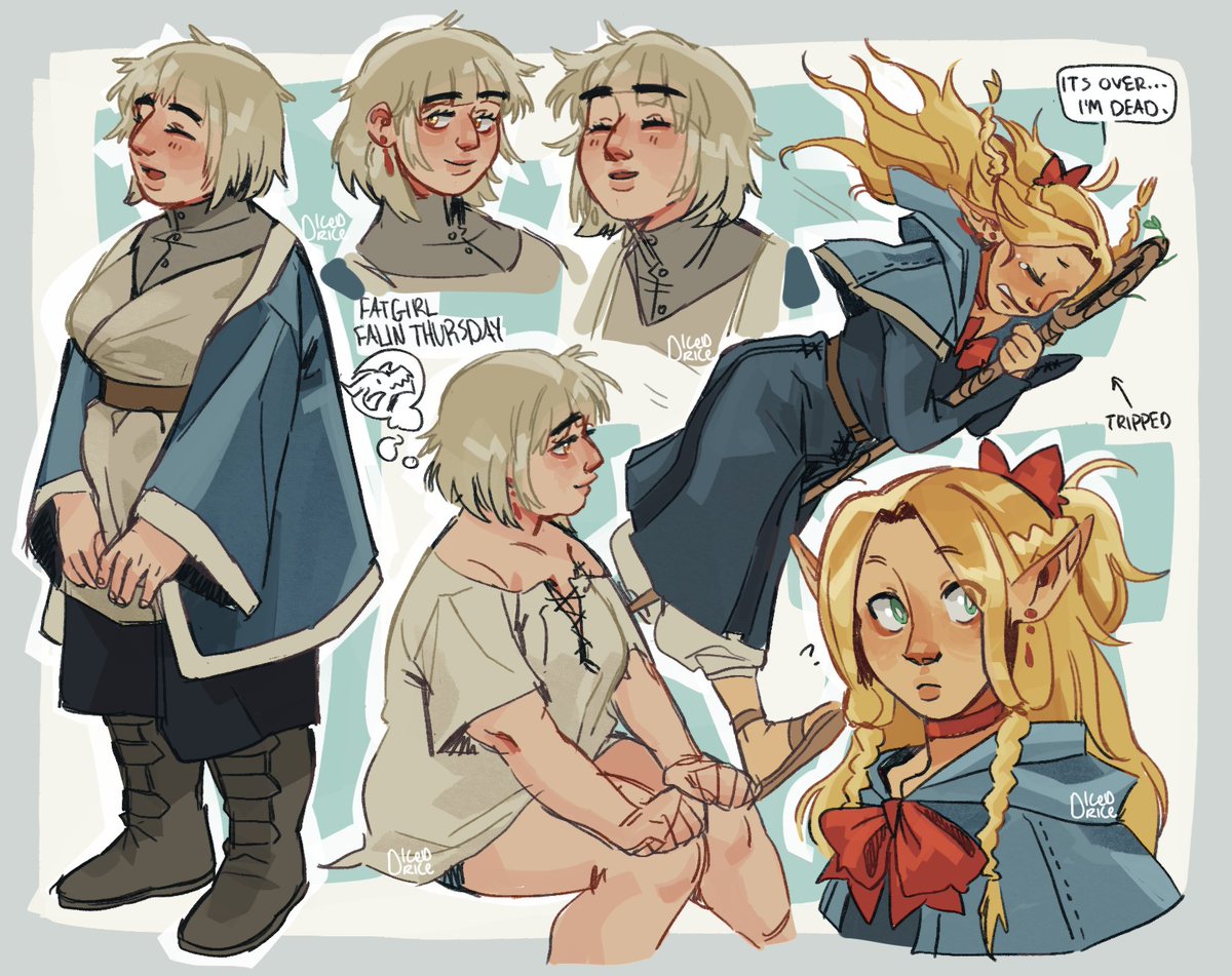 ok... falin and marcille teehee got carried away cuz falin is a cutie pie and i wanted to color her ^_^^^