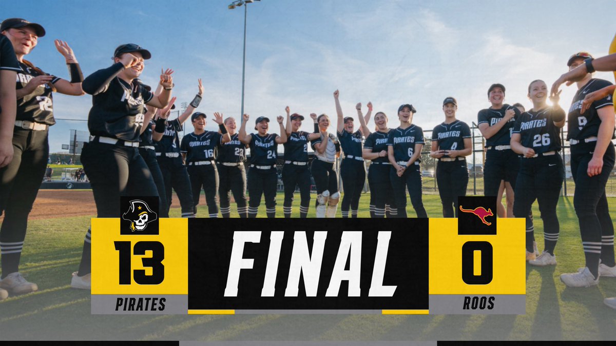 🥎 Pirates open the series against Austin College with a 13-0 run rule win in 5 innings! 

The series will continue on Saturday at 1/3pm! #GoPirates 🏴‍☠️