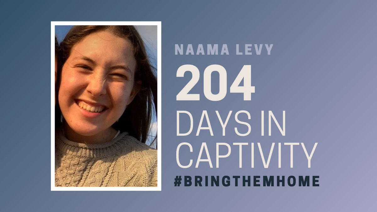 204 days of waking up to the same nightmare. 29 full weeks since we haven't seen her gorgeous infectious smile. Bring Naama and all the hostages home. 🎗️🎗️🎗️ #Bringthemallhomenow