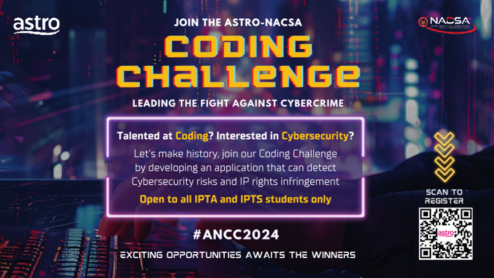 Coding Challenge for IPTA & IPTS students only
promotions.astro.com.my/details/ancc20…