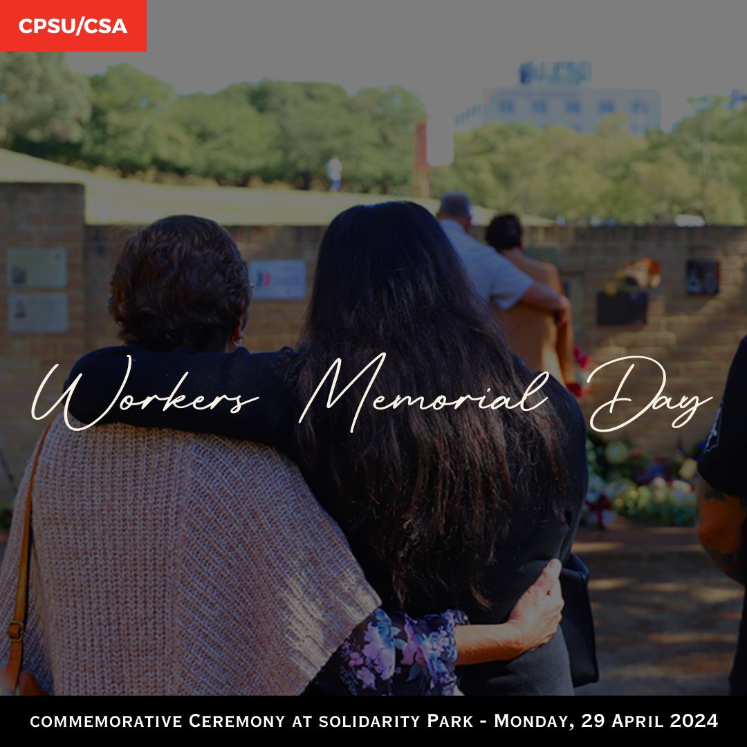 Join us next Monday, 29 April 2024 (10am - 11:30am) to commemorate Workers' Memorial Day and pay our respects to all those who have been killed and injured at work. #WorkersMemorialDay24 RSVP: cpsucsa.org/workers_memori…