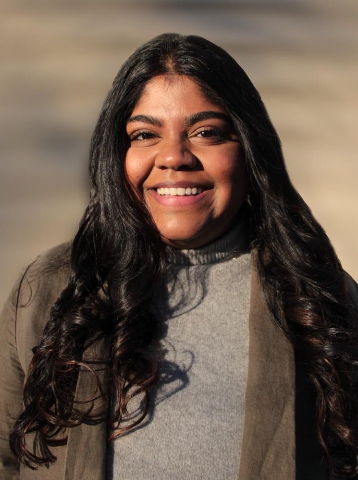 She's Achinthya Sivalingan, Indian origin American who was part of a protest in support of Palestine in an American University. American govt arrested her & the university banned her for life...