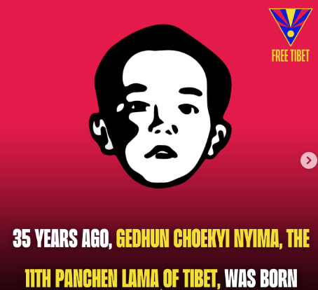 35 years ago today, Gedhun Choekyi Nyima, the 11th Panchen Lama of Tibet was born.
#thePanchenLama #TibetsStolenChild #Tibet #FreeTibet #PoliticalPrisoner