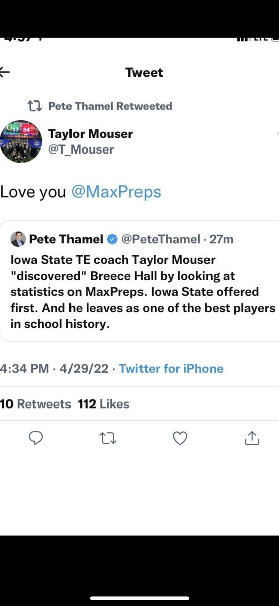 My favorite NFL tweet of all time. And why a simple thing like putting your stats on @MaxPreps can help athletes.