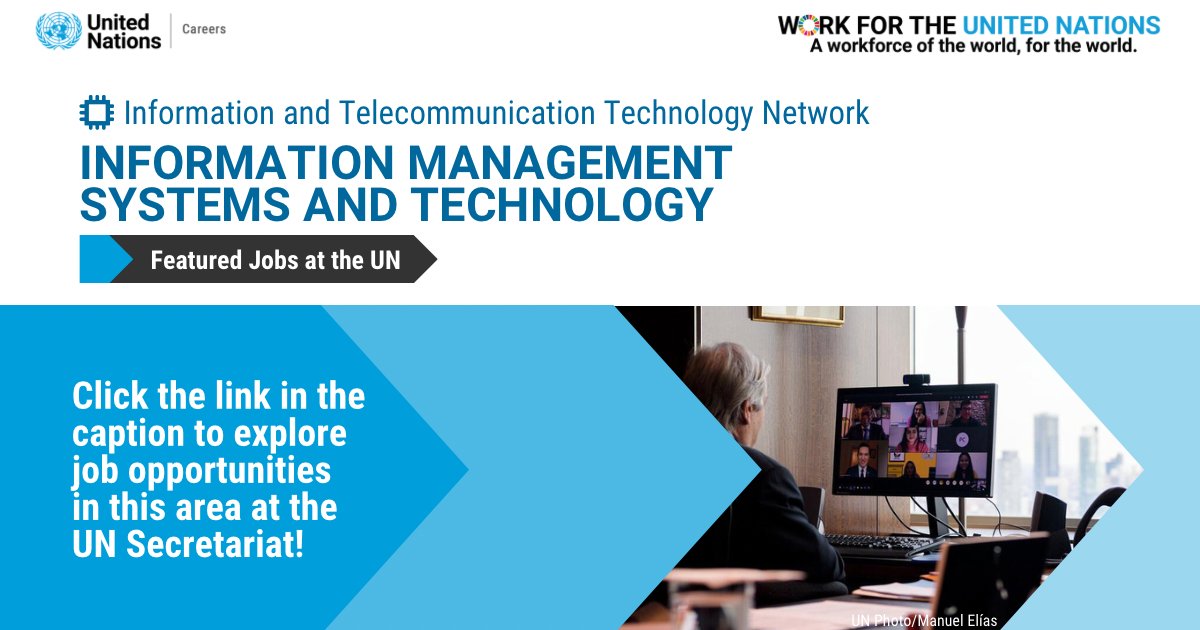 ⌨️♀️In honor of #GirlsInICT Day, #UNCareers invites all aspiring young women eager to shape the #Tech landscape to #Apply to one of 30+ #JobOpenings in the🌟Information Telecommunication Technology Job Network in the #UN 📢 #Women are encouraged to apply: careers.un.org/jobopening?dat…