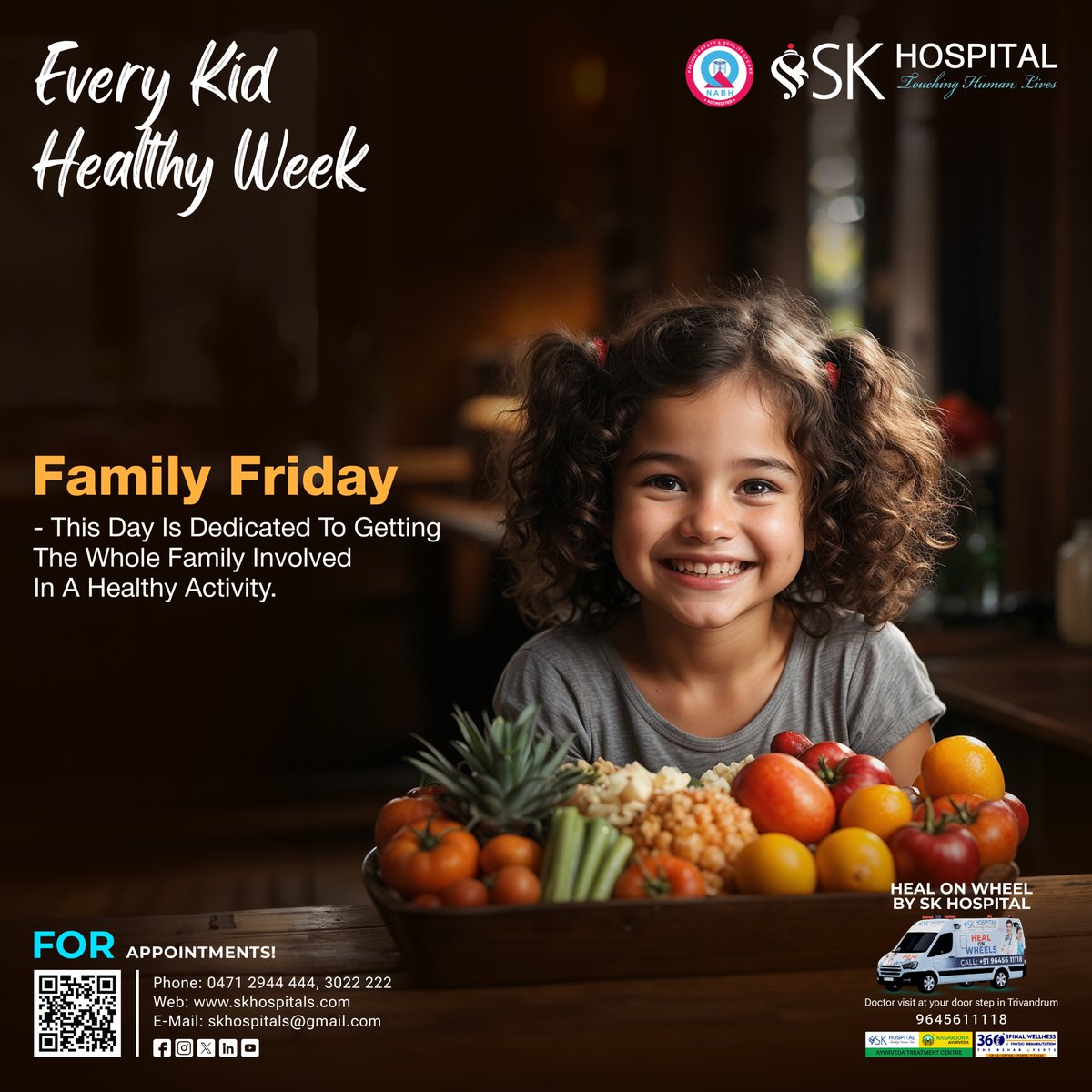 This week, celebrate Every Kid Healthy Week! Let's work together to promote healthy habits in children 👨🏻‍⚕️

#SKHospital #trivandrum #Hospital #EveryKidHealthy #HealthyKids #HealthyFuture #everykidhealthyweek #HealthyHabits