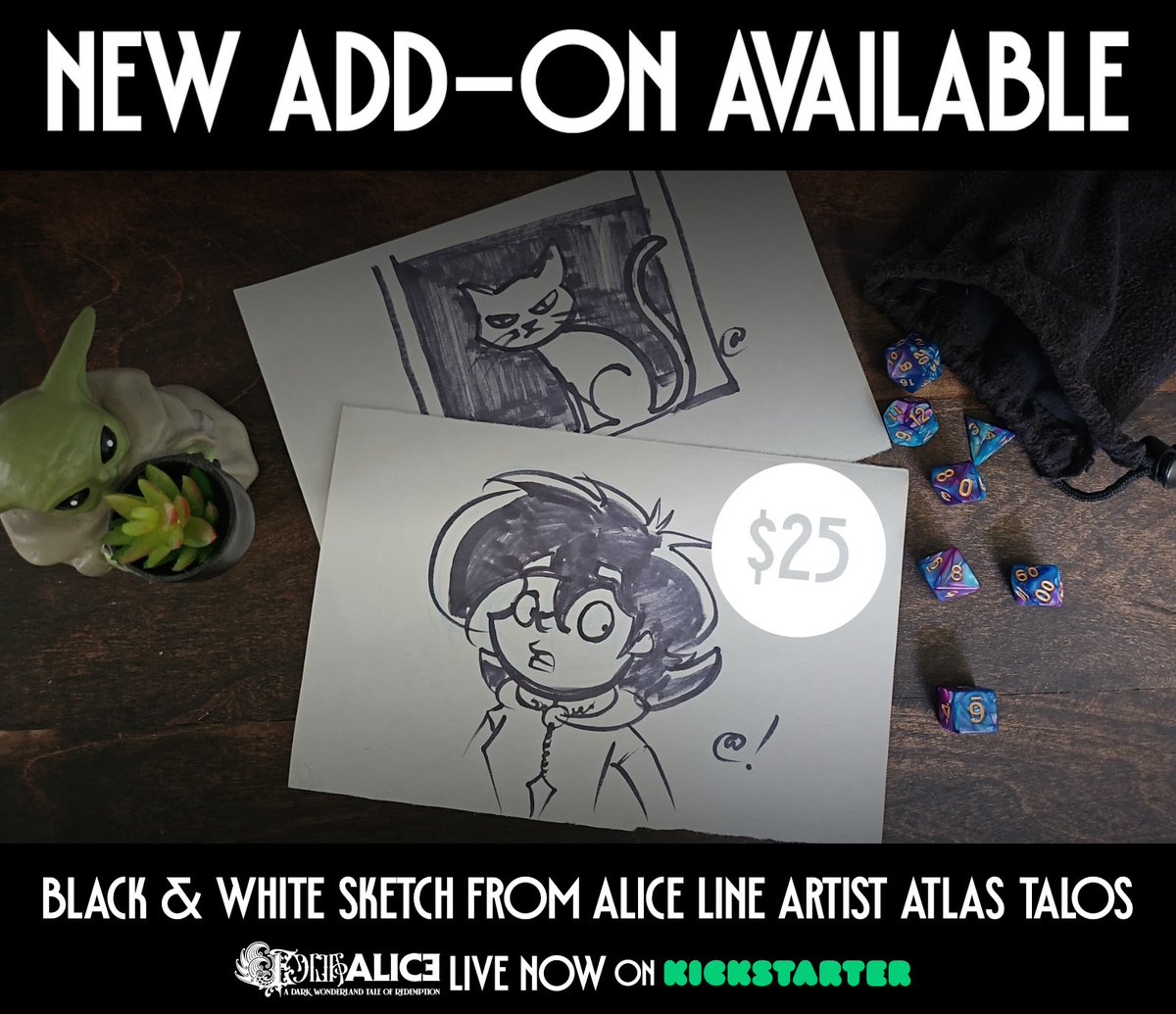 Pledge $25 and get a sketch from the talented Atlas himself. Plus a few extra goodies because why not? #comics #art #comicbooks #illustration #design #marketing #pdx #Portland #Oregon #creativestudio🌟

tinyurl.com/AliceNo1