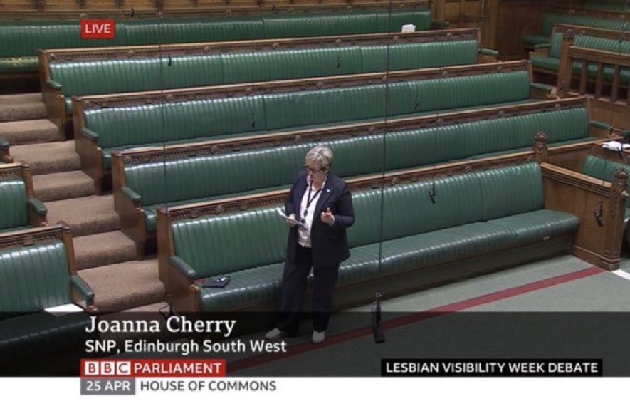 #IndyRef #ScotRef #ImStillYES 

This is an @TheSNP Westminster MP on her Parties front bench at a debate on Lesbian Visibility Week….

Just an observation…