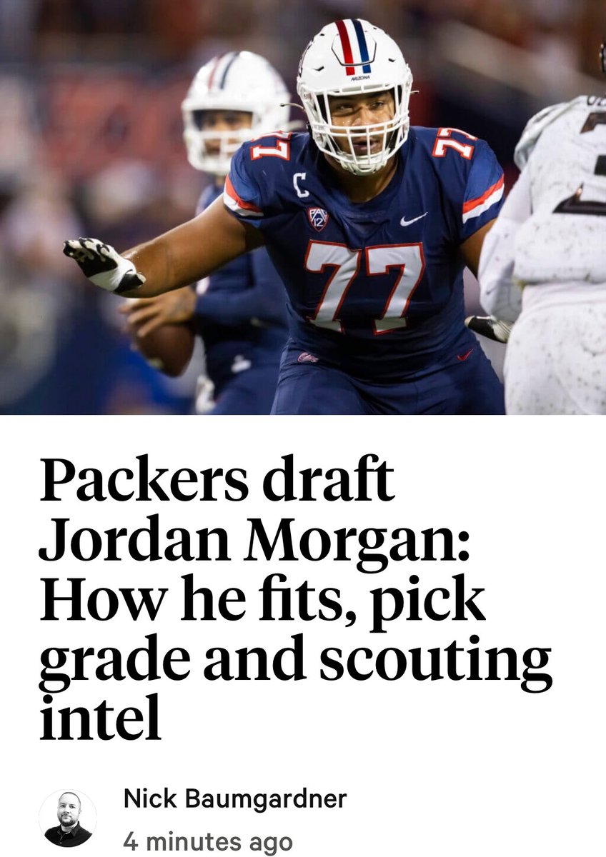 Congratulations to our guy Jordan Morgan the 25th Pick in the 1st Round of the BFL Draft to the Green Bay Packers.