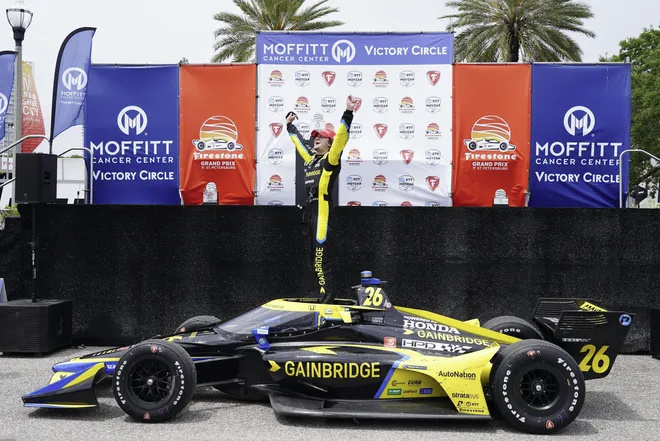 On this day in 2021, @ColtonHerta scored his 4th career @IndyCar win at @GPSTPETE #IndyCar #FirestoneGP