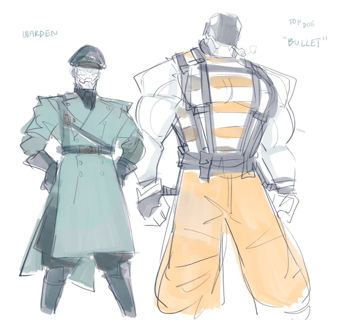 two robots from a robot prison story I will never finish 