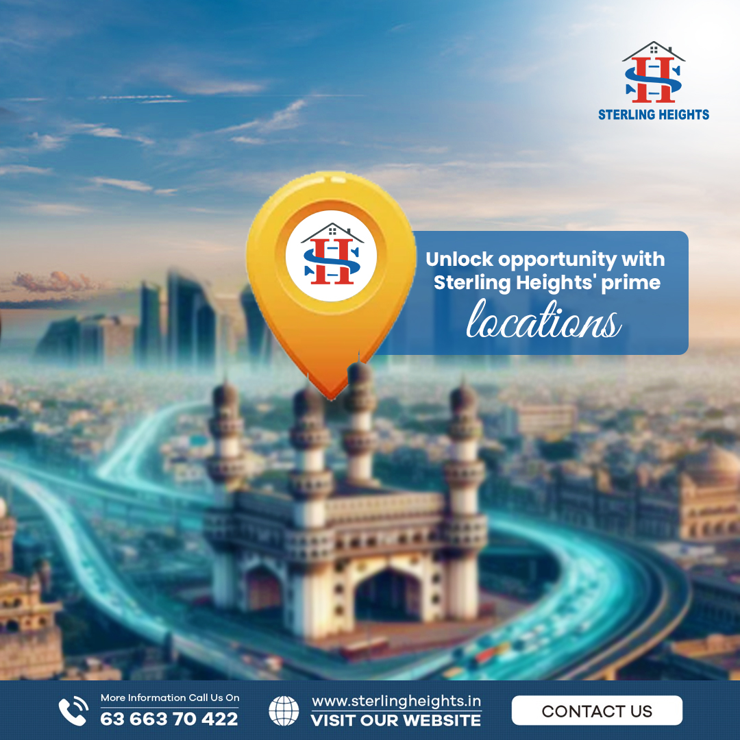 Sterling Heights: Prime locations in Hyderabad's heart, offering more than just land - a gateway to endless possibilities.

Visit: bit.ly/3VF9Tn7 or reach us at 63663 70422.

#SterlingHeights #PrimeLocations #Openplots #Plotsforsale #HyderabadRealEstate #Opportunity