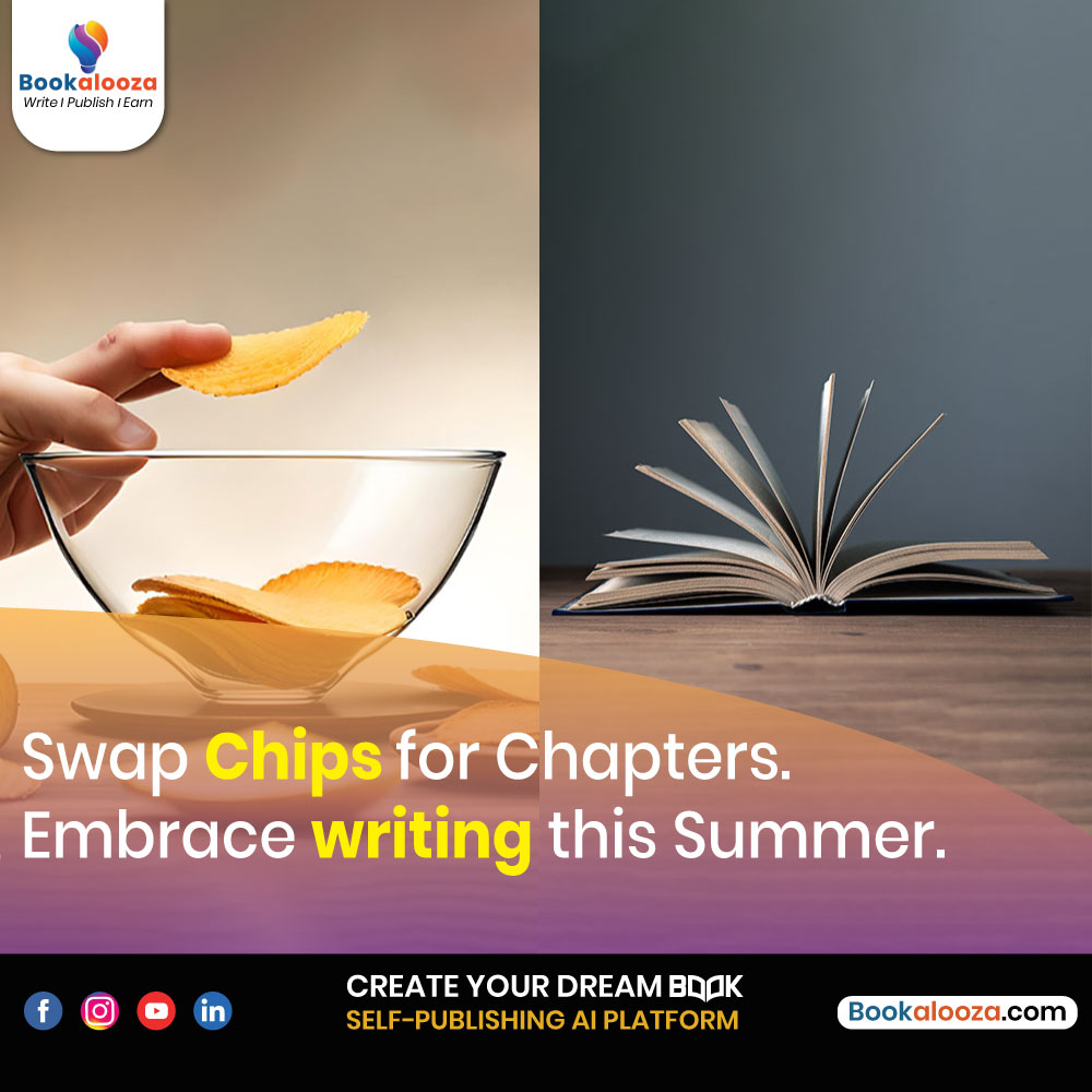 🚫🍟 Say no to mindless snacking this summer! Instead, fuel your creativity with writing and make the most of your vacation time. Create your book now: ow.ly/mbxu50RnZg9 #SummerWriting #BookWriting #SummerVacation #VacationTime #BookWriting #Bookalooza #Snacking