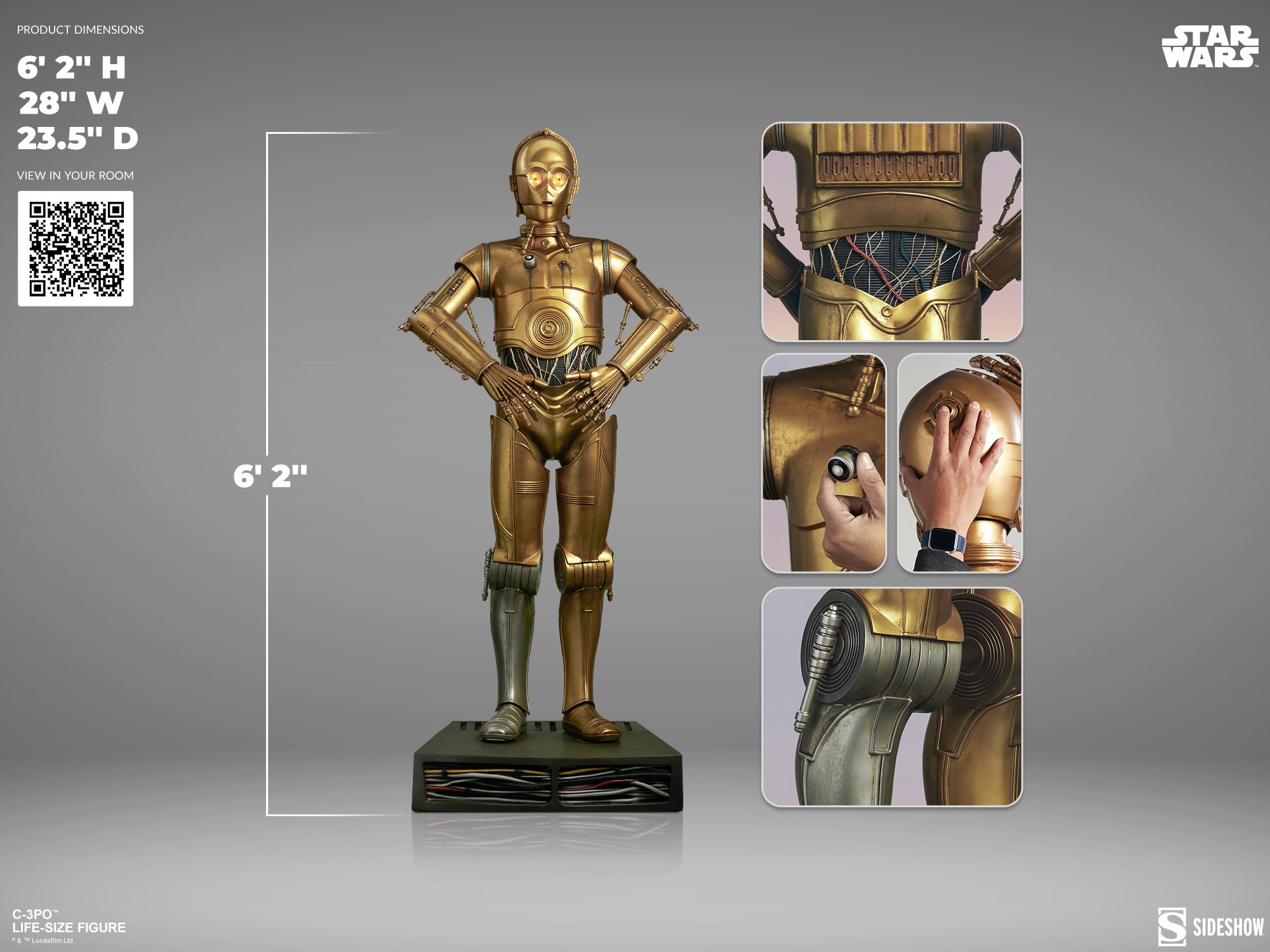 スター・ウォーズ』【等身大スタチュー】C-3PO&R2-D2 セット