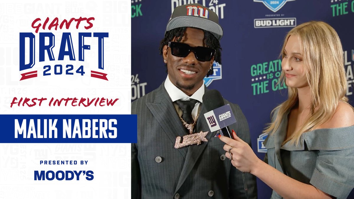 Malik Nabers joins @MadelynBurke for his first interview as a Giant 📽️: nygnt.co/mn1st