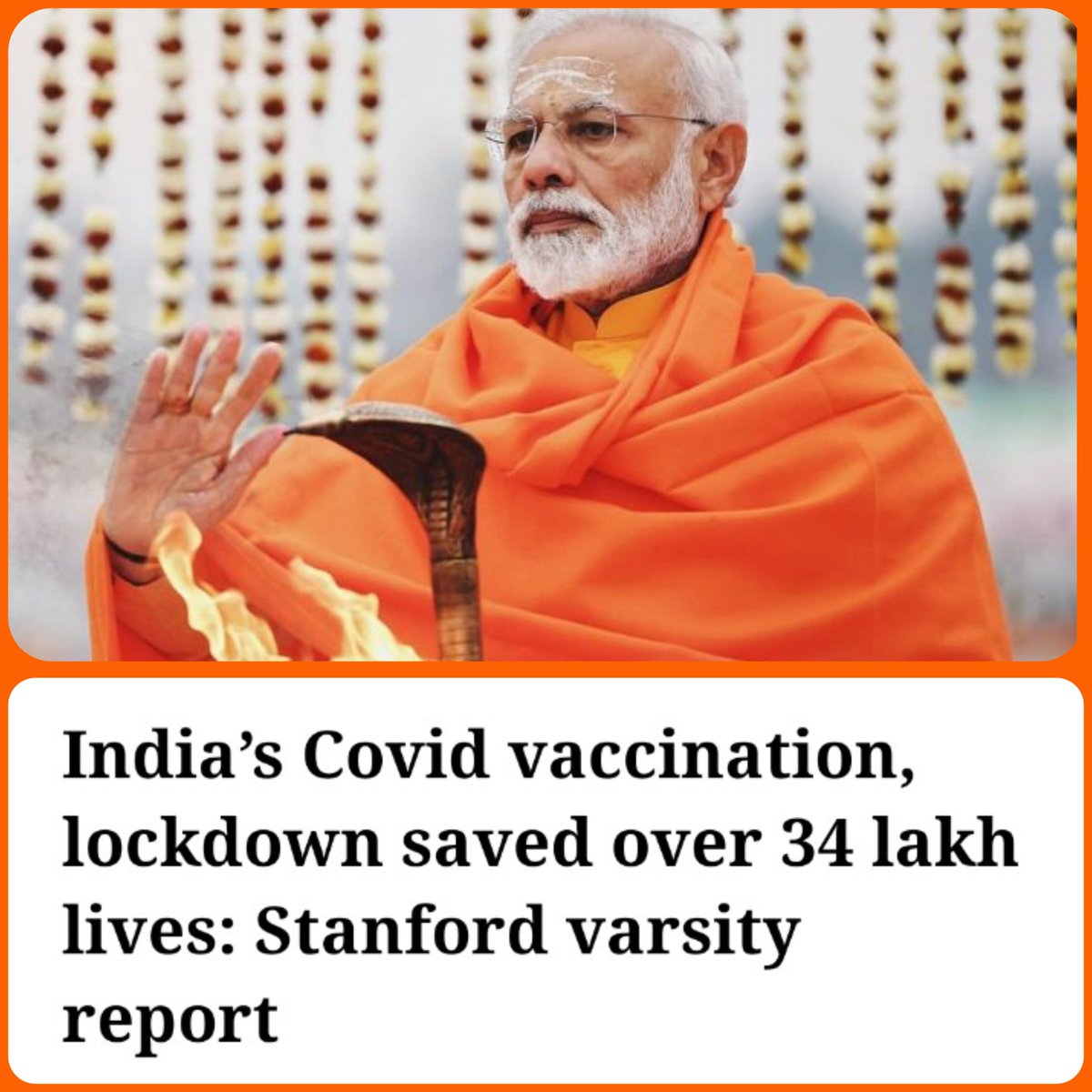PM Modi saved lives of 34 lac Indians by imposing timely lockdown and by timely vaccination drive 

If there had not been Modi, India cud never make indigenous PPE kit, oxyzen cylinders and vaccines

Crores of people vud have died if there had been Congress govt