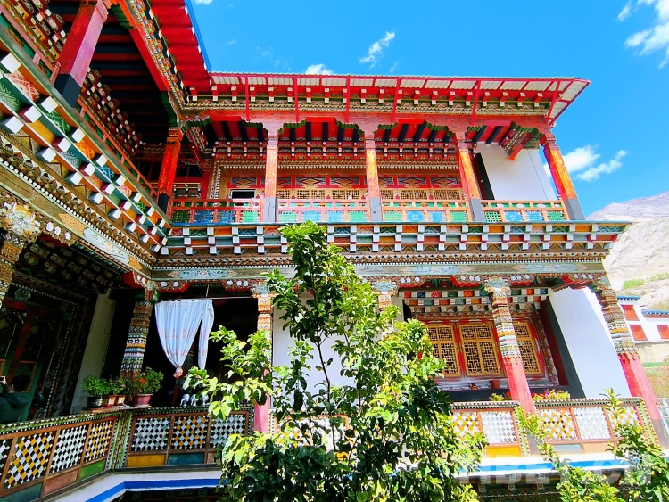 The house of Zedeng Langgya is a typical Dongba residential building. Xizang of China.