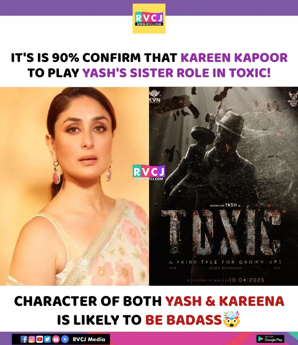 #Toxic 🔥🔥
#ToxicTheMovie #KareenaKapoor #Yash #GeethuMohandas #KVNProductions #RvcjKannada