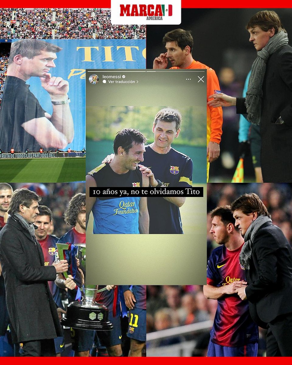 Messi recuerda con cariño a Tito Vilanova en su décimo aniversario luctuoso 🥲

#messi #leomessi #futbol #barça #fcbarcelona #noticiasenespañol #marca #marcaamerica #marcamexico