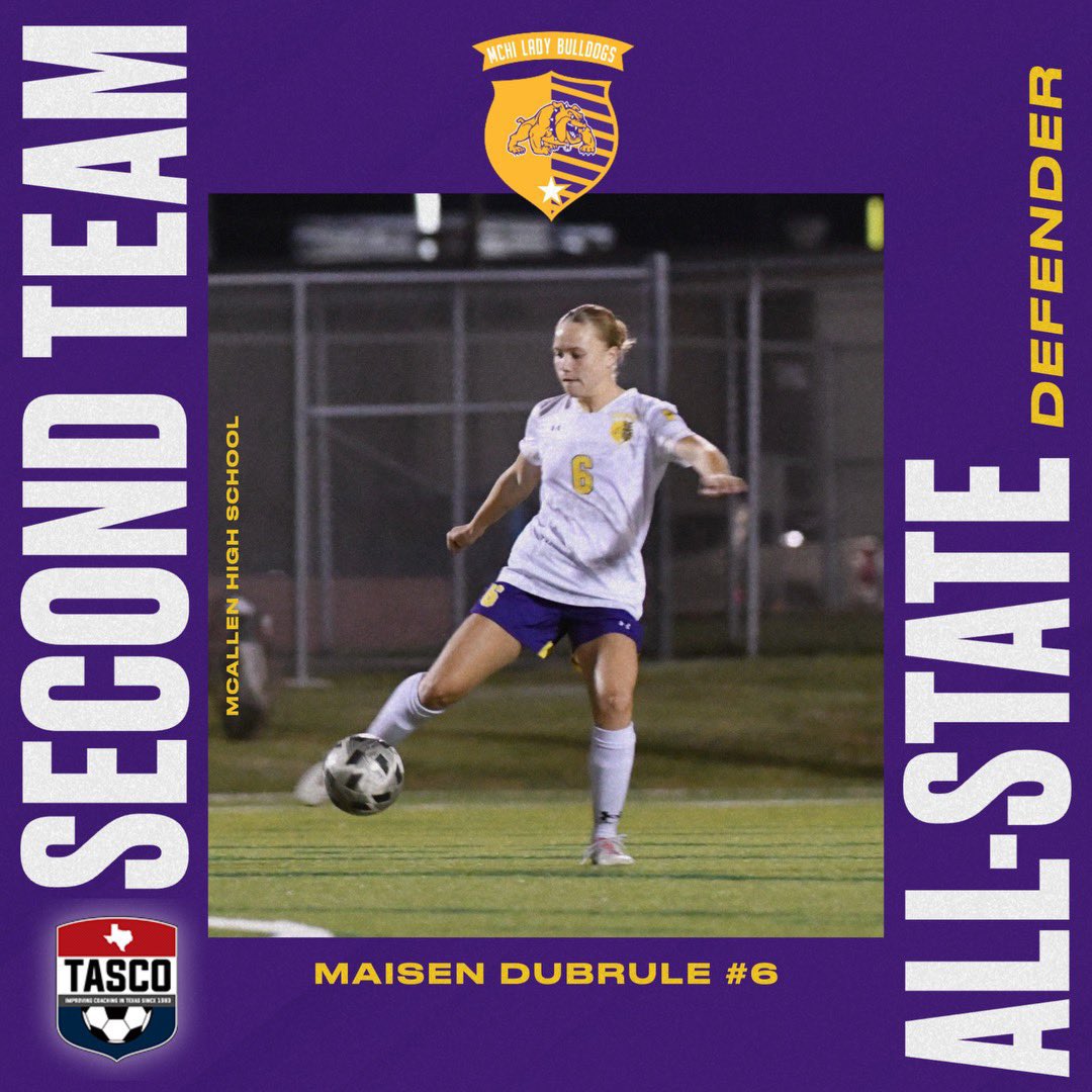 Thank you so much <a href="/tascosoccer/">TASCO</a> for the recognition! I’m so proud of this team and our hard work and dedication throughout the season! 💜💛<a href="/mchigirlssoccer/">McHi Girls Soccer</a>