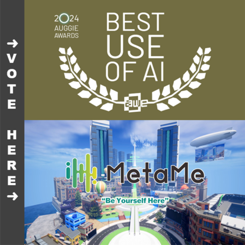 MetaMe_Official's tweet photo. 🏆あなたの一票で世界一のXRアワード獲得が決まる🏆

MetaMeは世界最大のAR/VRアワードである「Auggie Awards」のBEST USE OF AI部門にノミネートされています✨

一般の方からの投票で、ファイナリストが選出されます！
ぜひMetaMeへの投票にご協力お願いします！
リポストもいただけると嬉しいです🙌