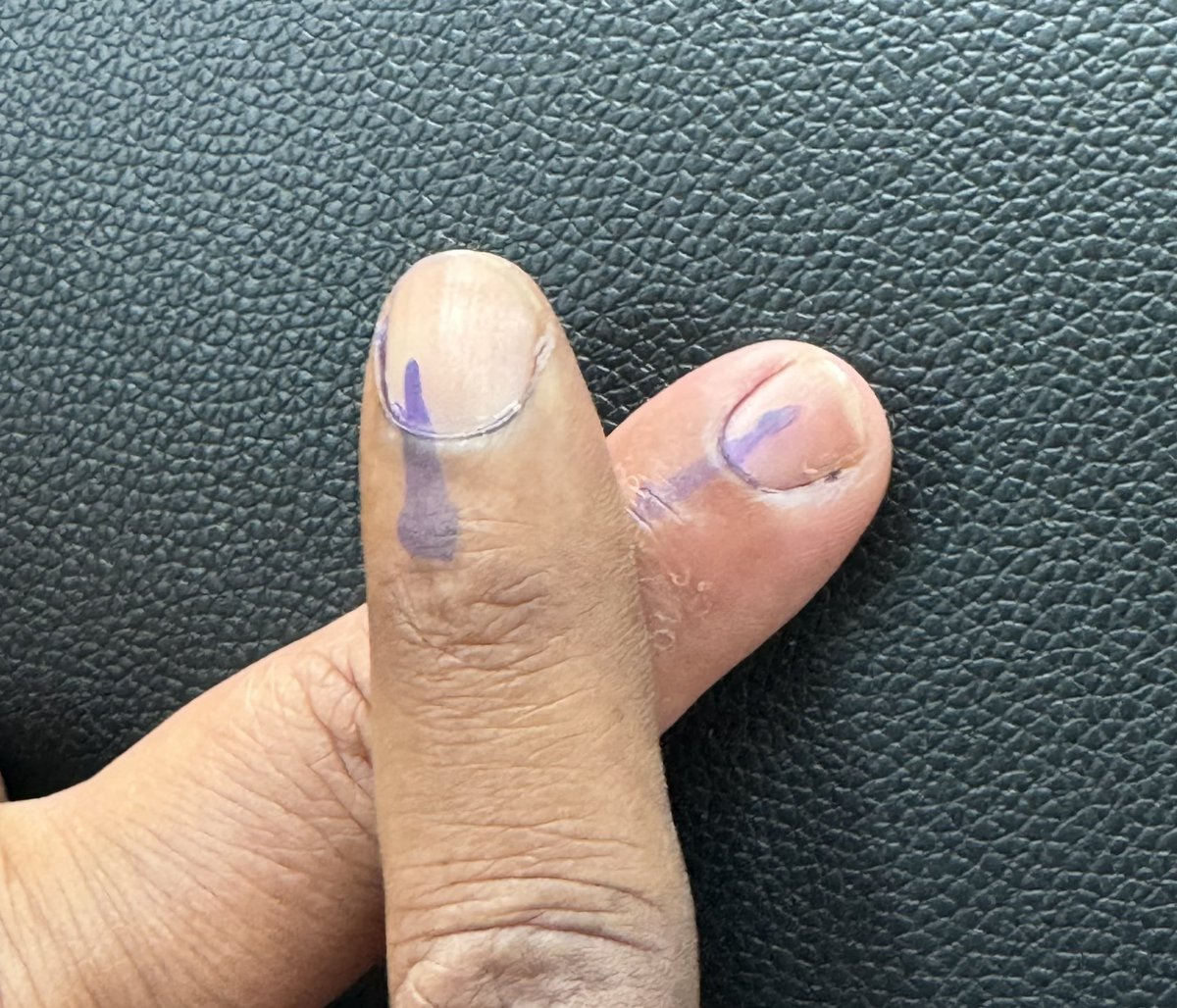 Me & Wife doing our duty.
#LokSabaElections2024 #BangaloreCentral #FestivalofDemocracy