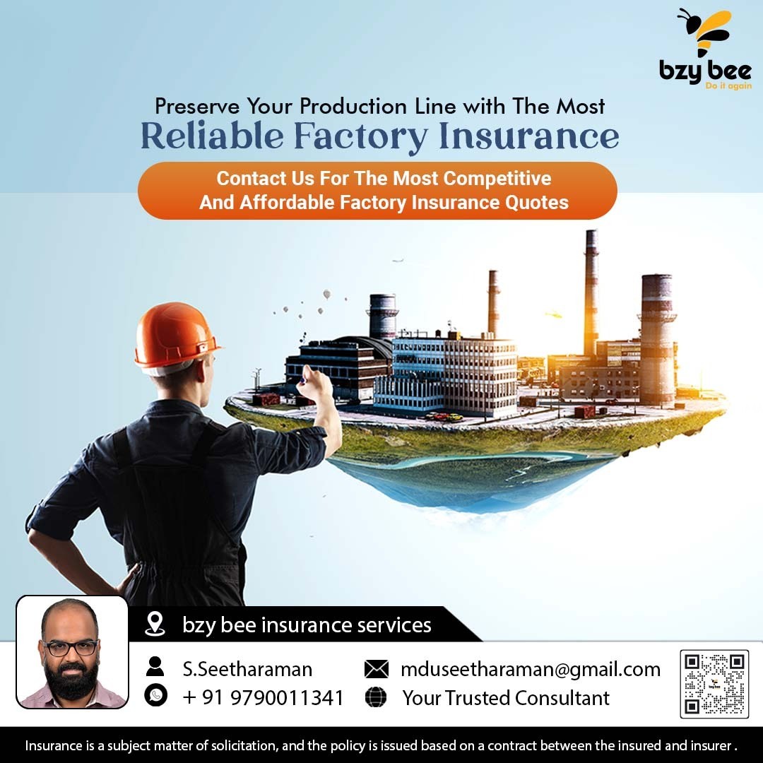 Keep your production line running smoothly with the most reliable factory insurance in town! Get in touch with us for competitive and affordable quotes today. 🏭💼 #FactoryInsurance #ProtectYourAssets #InsuranceQuotes

நகரத்தில் மிகவும் நம்பகமான தொழிற்சாலை காப்பீட்டுடன்