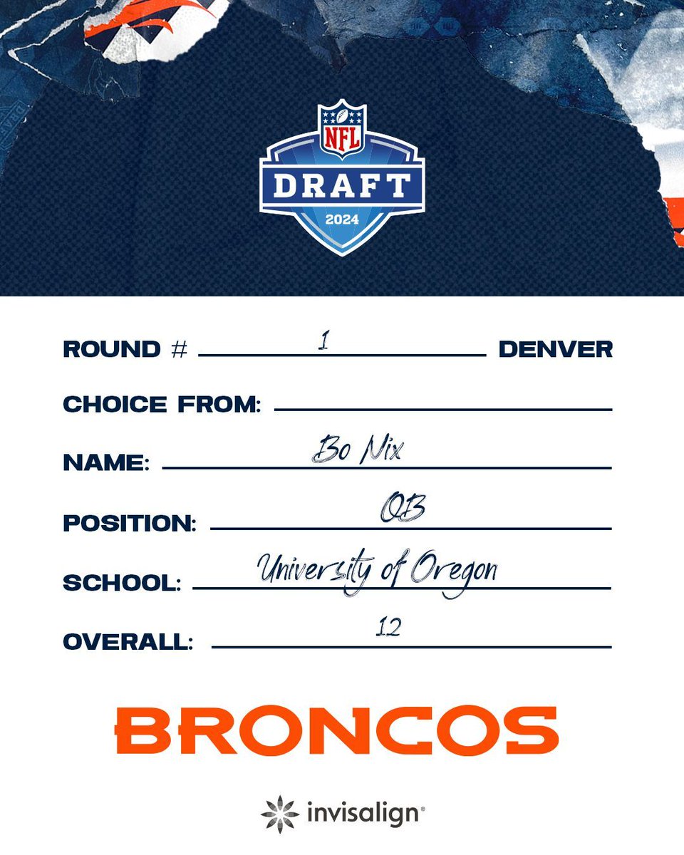 Official. ✍️

#BroncosDraft x @BoNix10