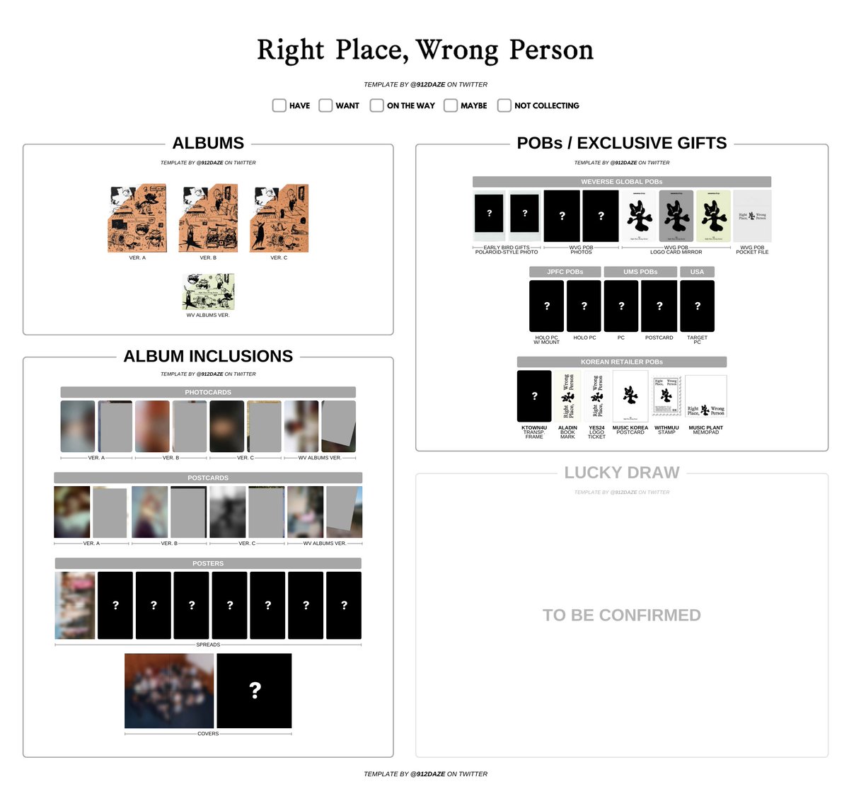 BTS RM NAMJOON SOLO ALBUM RIGHT PLACE WRONG PERSON PHOTOCARD