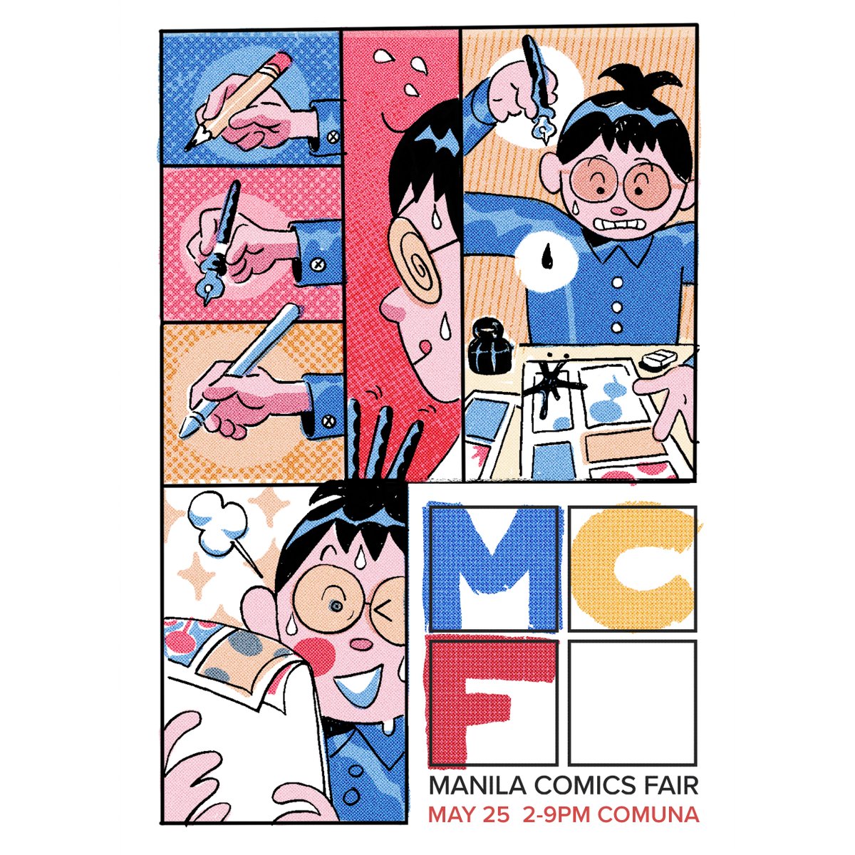 MCF is a small art fair in Metro Manila with workshops, exhibits, and talks for the komiks community May 25, 2pm to 9pm, Comuna this most wonderful poster made by the coolest @toucan_party