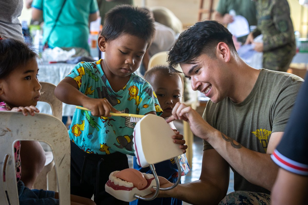 #Balikatan photo of the day: Humanitarian civic assistance activities like medical and dental evaluations outreach in different communities are a big part of the bilateral exercise. #FriendsPartnersAllies