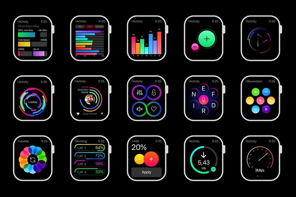 W1 #UI Kit for #AppleWatchultra #Apps Yuriy Kondratkov behance.net/gallery/161203…