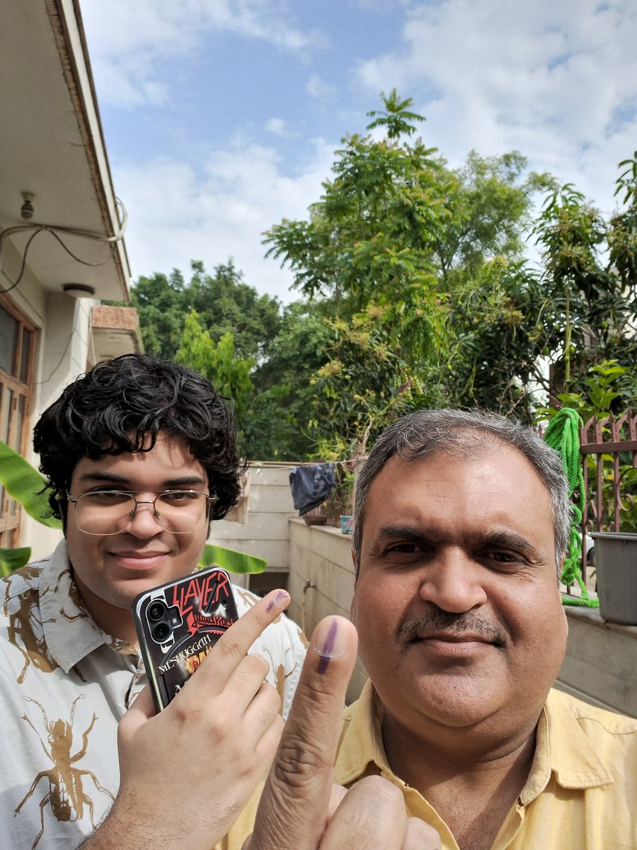 Me with my Son, a first time voter.

#JaiShriRam