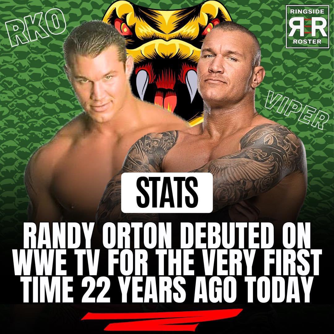Randy Orton debuted on WWE TV 22 years ago today in 2002 and is now a living LEGEND 🐍 

#WWE #SmackDown #RandyOrton