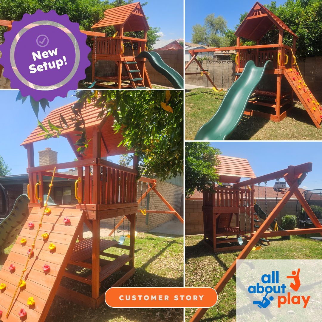 🌟 Another successful assembly! 🏰 The Martinez family's backyard just got a major upgrade with our Monkey Tower installation. Swing by our showroom to explore more exciting options! 🐒 #AllAboutPlay #BackyardFun 🌳
