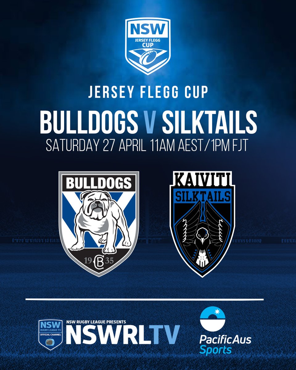 The Bulldogs will take on the Silktails in a Round 8 #JerseyFleggCup clash this Saturday LIVE on NSWRL TV 🏉

Tune in 📺 nswrl.tv | #PacificAusSports
#SportsDiplomacy