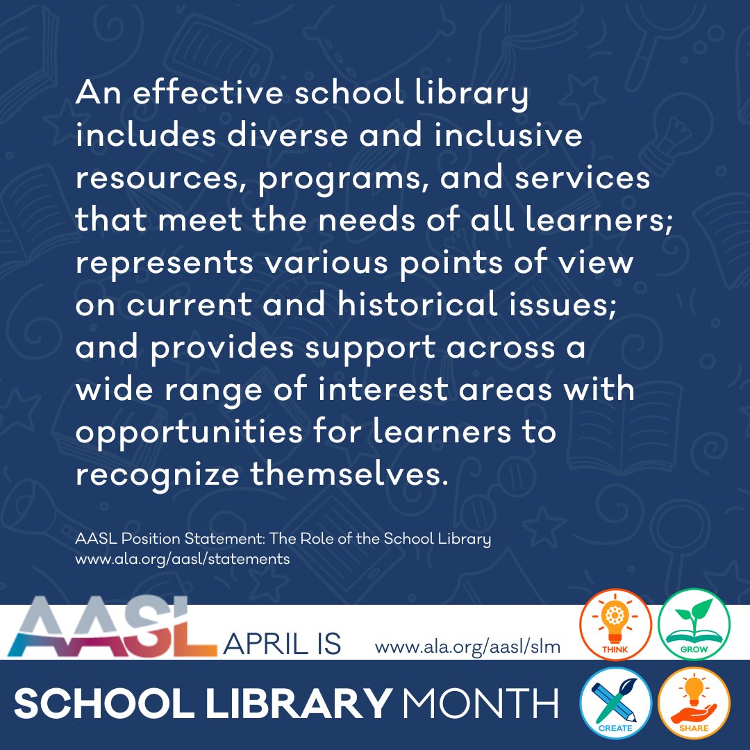 #SchoolLibraryMonth #AASLslm ala.org/aasl/slm