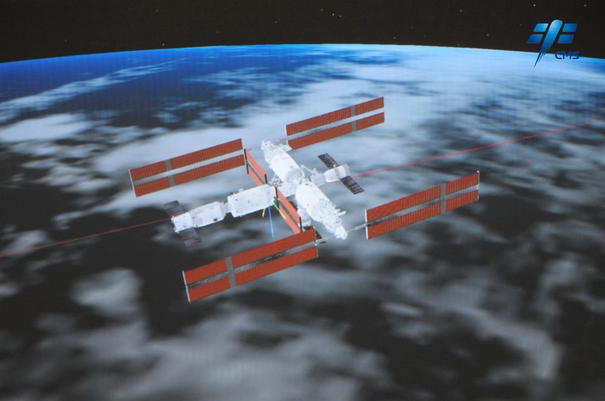 🚀[Update] China's #Shenzhou XVIII manned spaceship successfully docked with the @CNSpaceStation combination early on Friday morning. 👍👨‍🚀The whole process took approximately 6.5 hours. [📷/CMS]