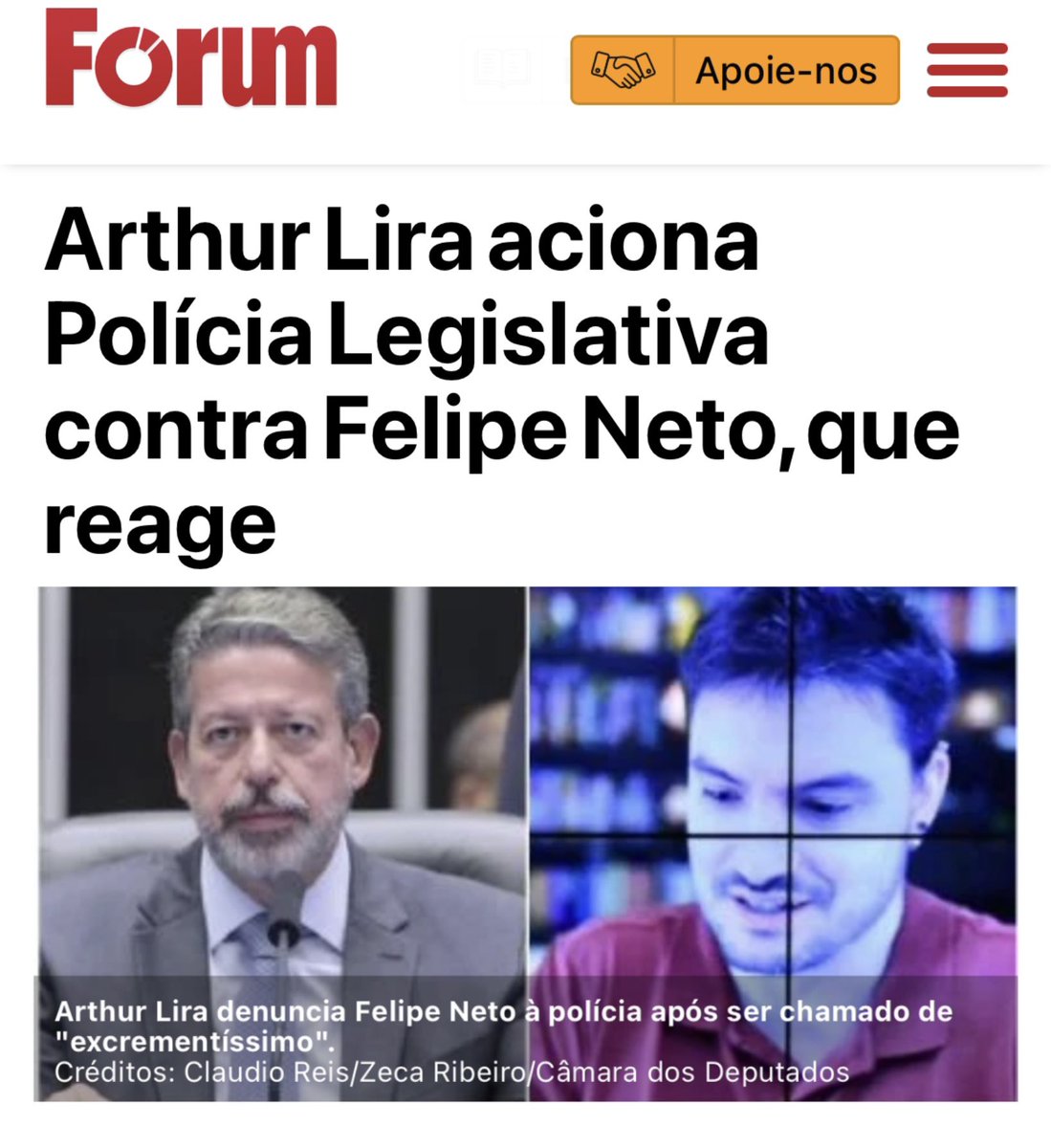 Gente, não chamem o Arthur Lira de “excrementíssimo” pq ele não gosta. LIRA EXCREMENTÍSSIMO