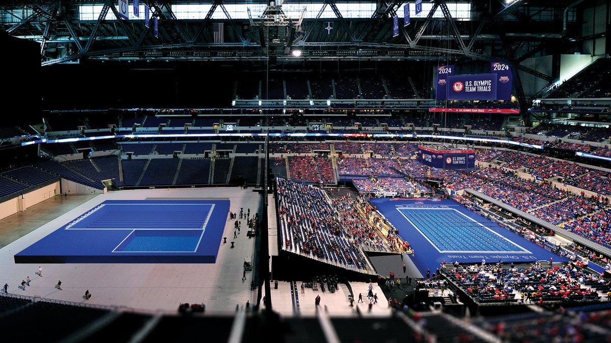 Indy's @LucasOilStadium is set to be the first football stadium to host the @USASwimming Olympic Team Trials this June! 🤩 

The Olympic-sized swimming pools will begin being built in just three weeks! Learn more in this article from @FOX59: bit.ly/3JtDRWR

#SwimTrials24